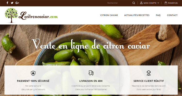 Site e-commerce lecitroncaviar.com