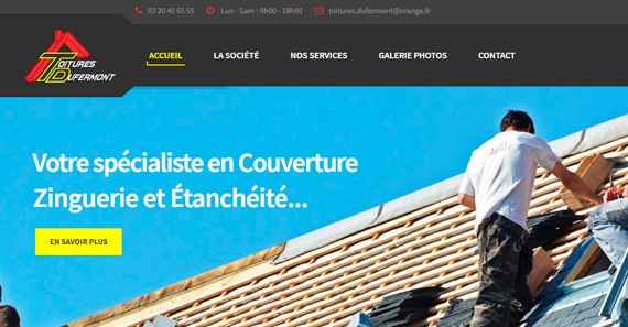 Site internet Toitures Dufermont