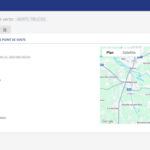 Application Stellantis - Fiche point de vente avec carte